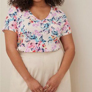 Pocket Heritage Slub V-Neck Tee Torrid size 00